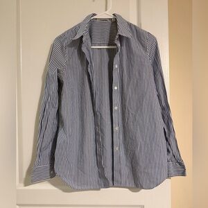 Babaton Navy and White Striped Men's Shirt